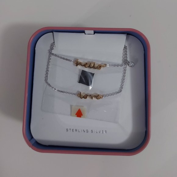 NWB Fossil Rose Gold Hello Love Necklace Set - Picture 2 of 5